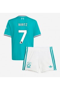 Liverpool Florian Wirtz #7 Jalkapallovaatteet Lasten Kolmas peliasu 2025-26 Lyhythihainen (+ Lyhyet housut)